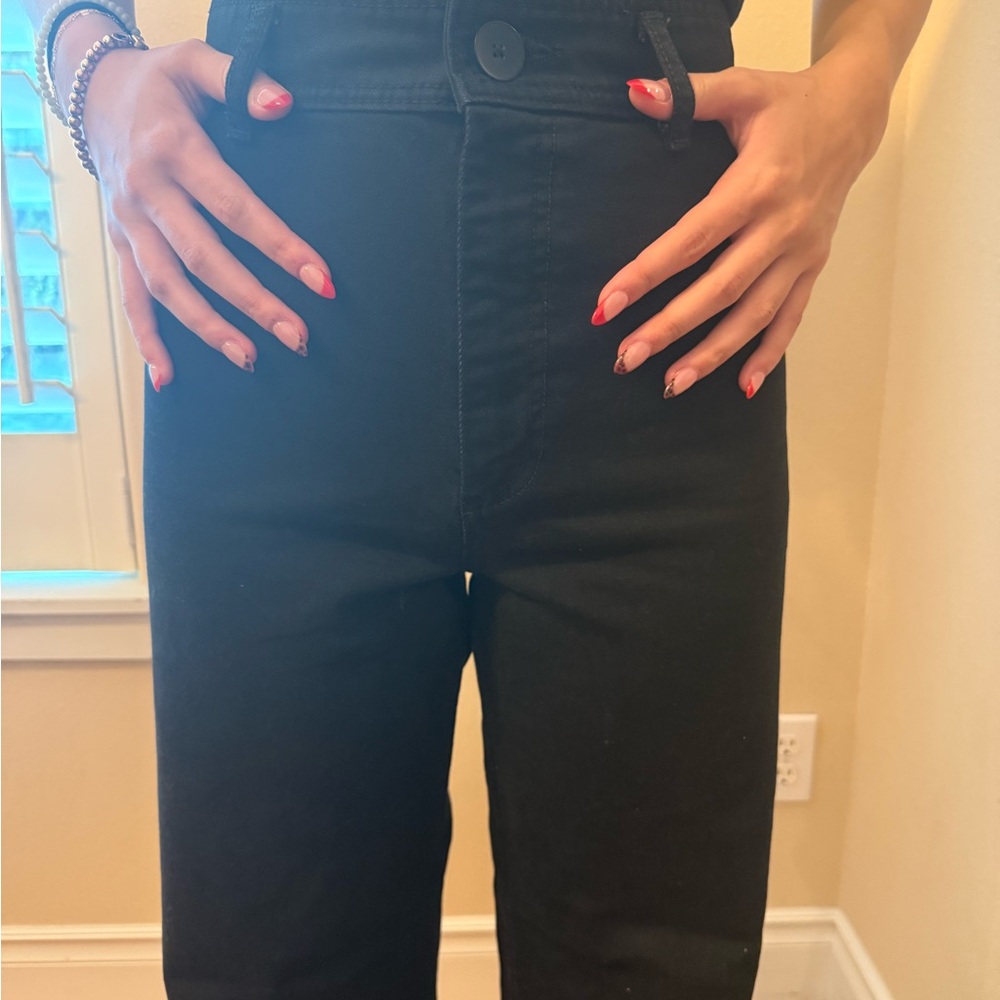 Zara Elegant Black Wide-Leg Trousers